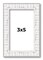 Photo Size Textured White Picture Frame - UV Acrylic, Foam Board Backing, Hanging Hardware